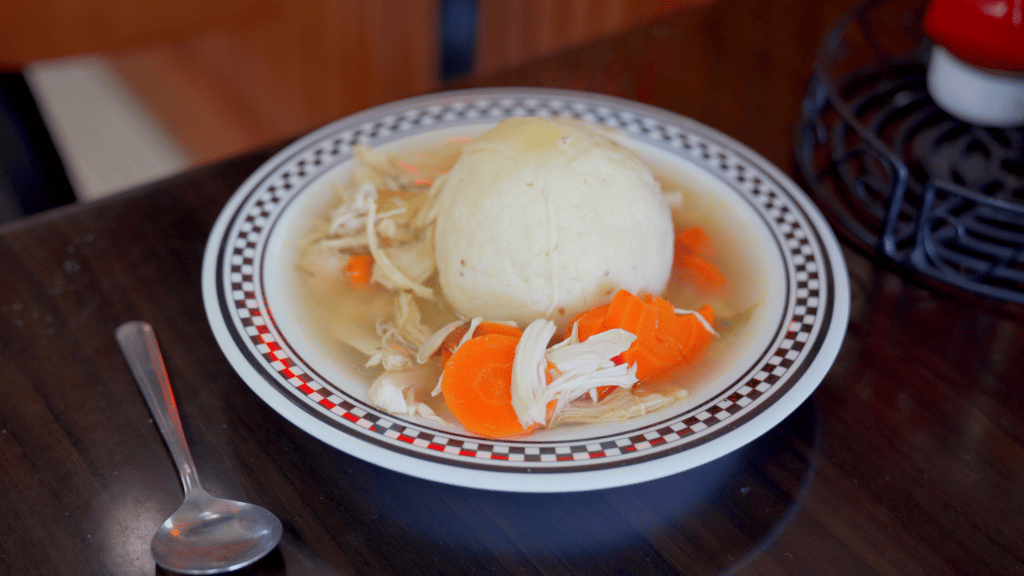 Matzo ball soup.