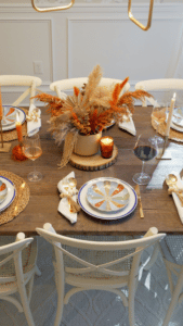 Thanksgiving table setting.