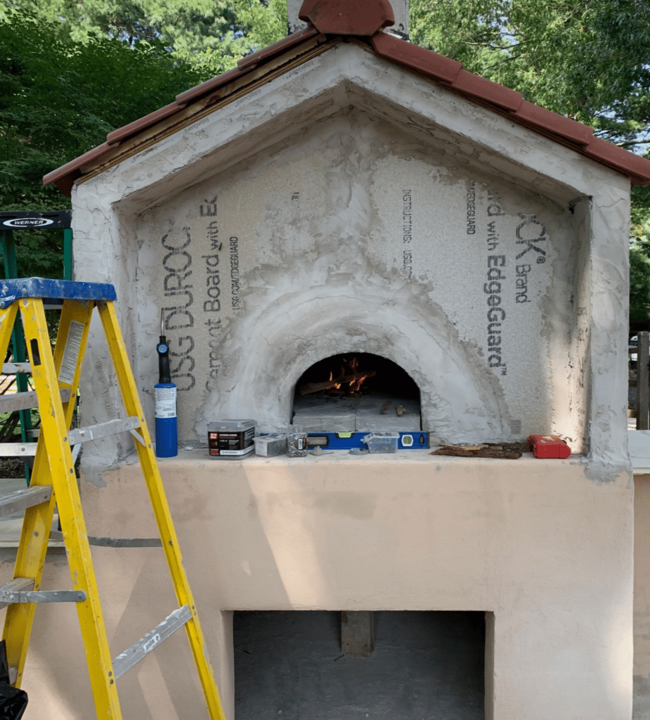 Pizza oven construction.